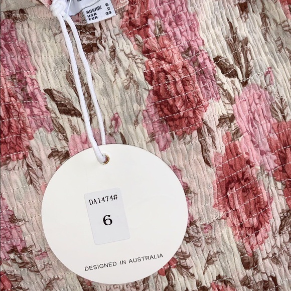 FLORAL MIDI BODYCON SHIRRED DRESS RUNWAYSCOUT - Picture 6 of 6